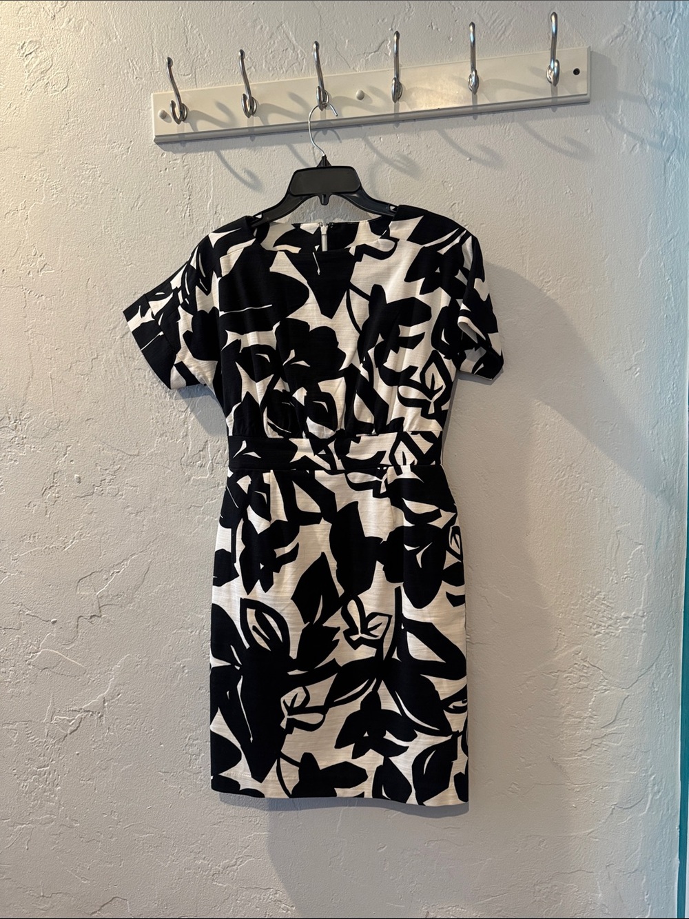 Halogen Black & White Floral Dress